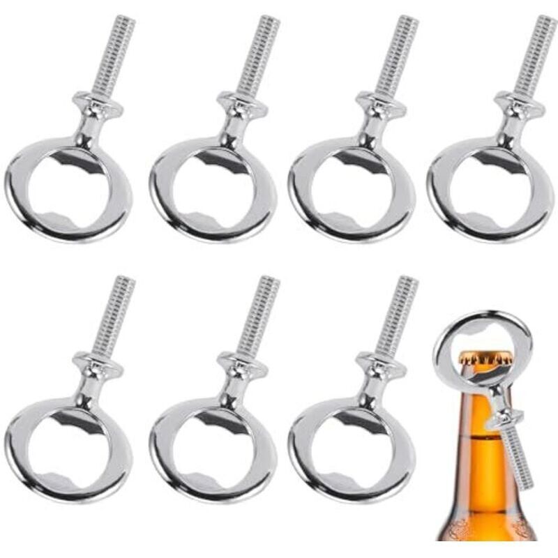 Flaschenöffner-Set, 8-teiliges Set für Bierflaschenöffner, Flaschenöffner ohne Aufdruck für Hochzeiten, Flaschenöffner mit Metallgewinde,