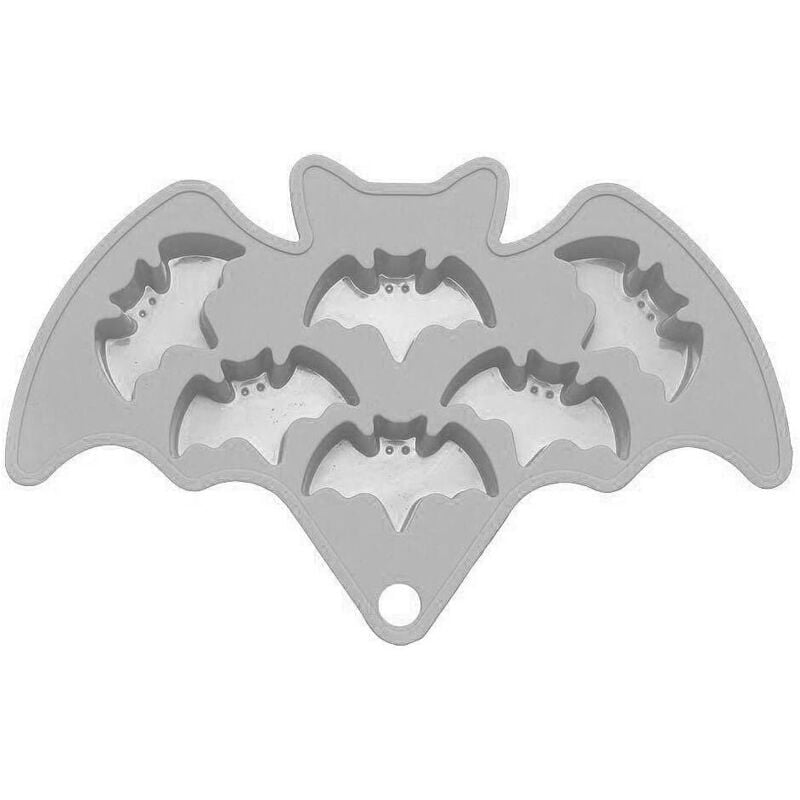 Fledermaus Motiv-Silikonform für Eiswürfel & Backen - 6 Figuren - Halloween, Karneval & Motto-Party