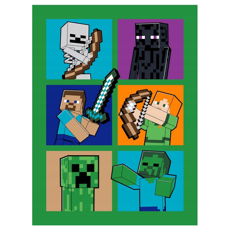 Fleecedecke 150x200 Minecraft