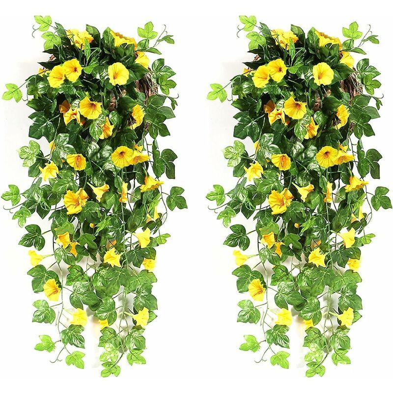 Gloria Mattutine Künstliche Hängeblumen, für den Innen- und Außenbereich, Hängeblumen, Kunstpflanzen für Hochzeitsdekorationen, Garten, Wand, Balkon,