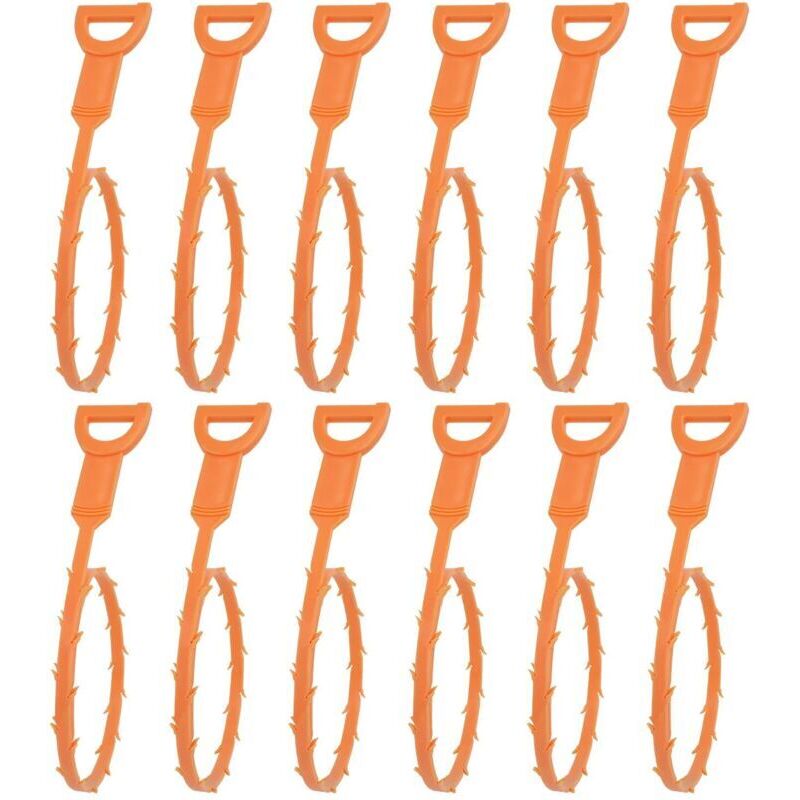 Flexibles Abflussreinigungswerkzeug, entfernt effektiv Haare und Schmutz, 19,6 cm, 12er-Packung