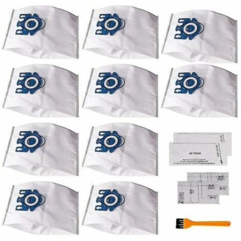FlkwoH 15-teiliges Staubsaugerbeutel-Set für Miele GN Airclean 3D, hocheffizient, austauschbares Staubbeutel-Ersatzteil für Miele GN Staubsauger