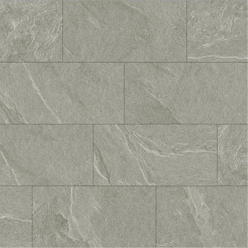 Neuheit Klickfliese ohne Verkleben 600 x 294 x 9 mm die erste Fliese zum Klicken Kalkstein Marmoroptik Supermatt Grau Bodenbelag Fliesenformat