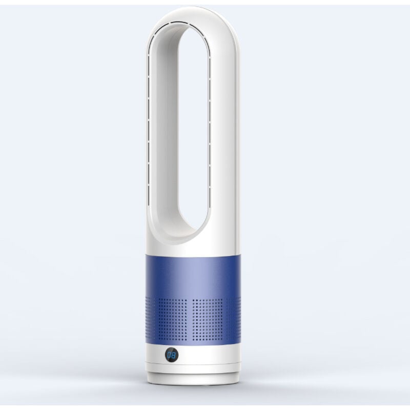 Flügelloser Ventilator, leiser Turmventilator, mit Fernbedienung, 8 Geschwindigkeiten, 80°-Oszillation, Timer, LED-Anzeige, geeignet für Schlafzimmer