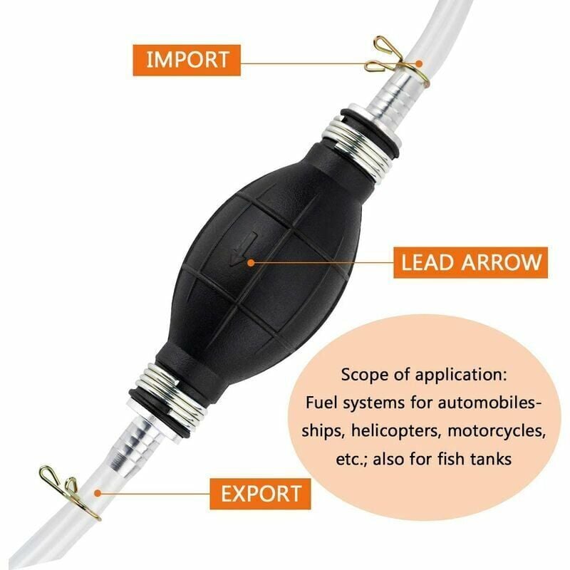 Flüssigwasser-Transferpumpe, tragbare Auto-Kraftstoff-Transfer-Siphon-Handpumpe für Aquädukt-Benzin-Lösungsmittel LPG-Benzin-Dieselkraftstoff mit