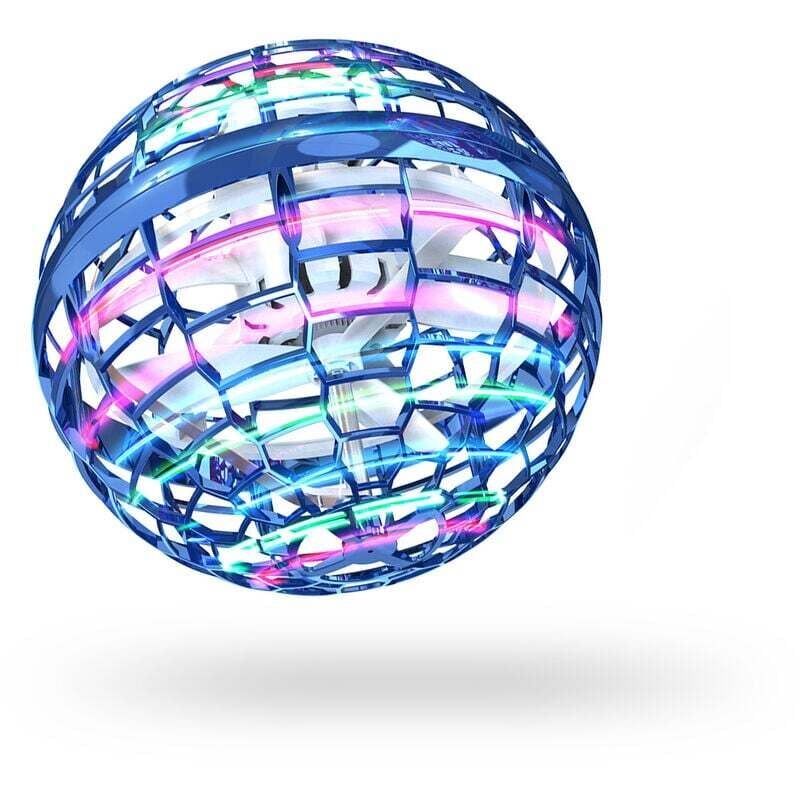 FLYNOVA Flying Ball, Flying Ball Flying Spinner für 360° Drehung mit RGB-LED-Lichtern Flying Orb Magic Ball Bumerang für Kinder und Erwachsene (Blau)