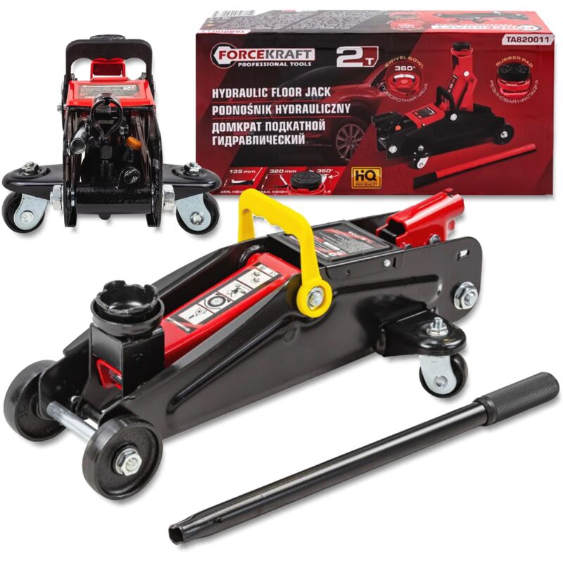 FORCEKRAFT Autohebebühne, flache hydraulische FROG-Hebebühne, 2000 kg