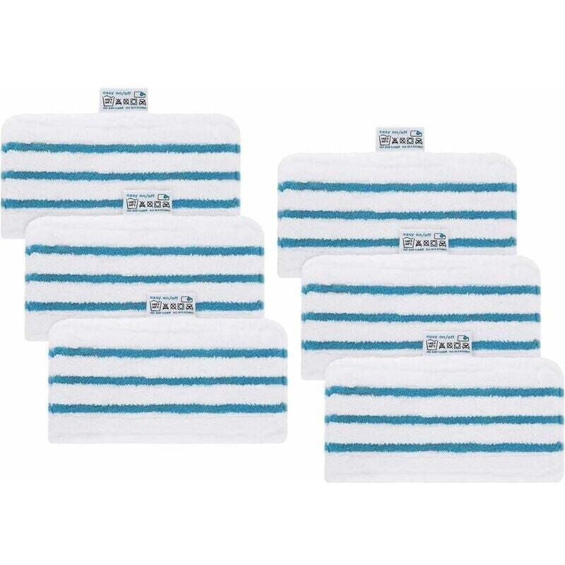 FOREHILL 6er-Pack waschbare Mikrofaserpads für Black & Decker Dampfreiniger FSMP20, FSMH1321JMD, FSM1500, FSM1600, FSM1610, FSM1620, FSM1621,