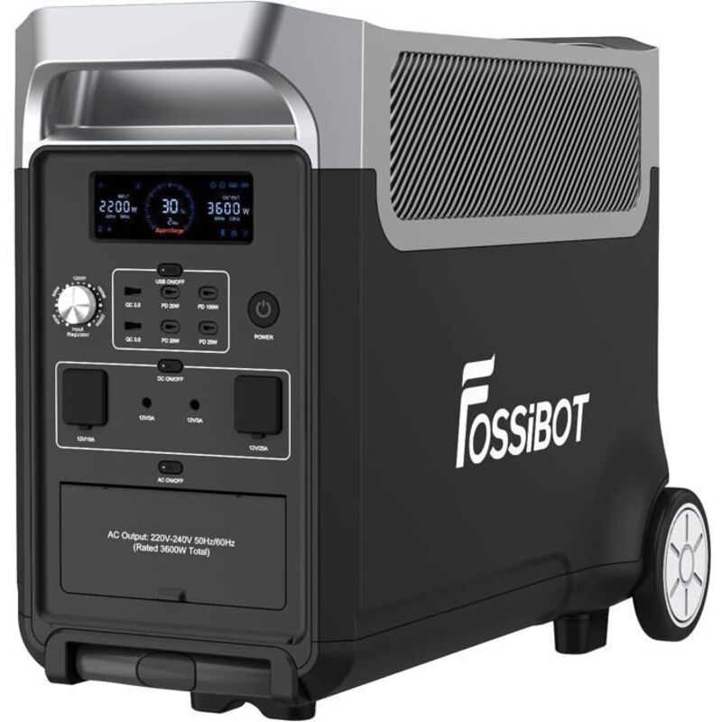 Powerstation Portable - FOSSIBOT - F3600PRO - 3840Wh - 3600W - Schnelles Laden