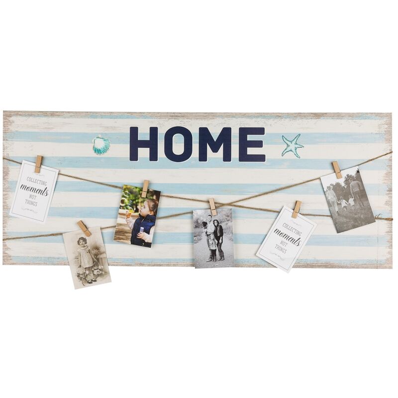 Mucola - Fotowand home 100 x 40 cm Holz Bilder Galerie Wandcollage Dekoration Klammern