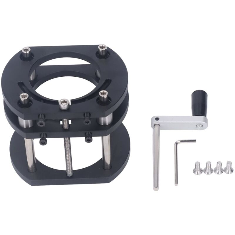 Fräser Lift, Frästisch Lift für Oberfräsen Fräser Hebebühne Basis 4-Klemm Frästisch Hebesystem Oberfräserheber, für 64-66-mm Planfräsvorrichtung