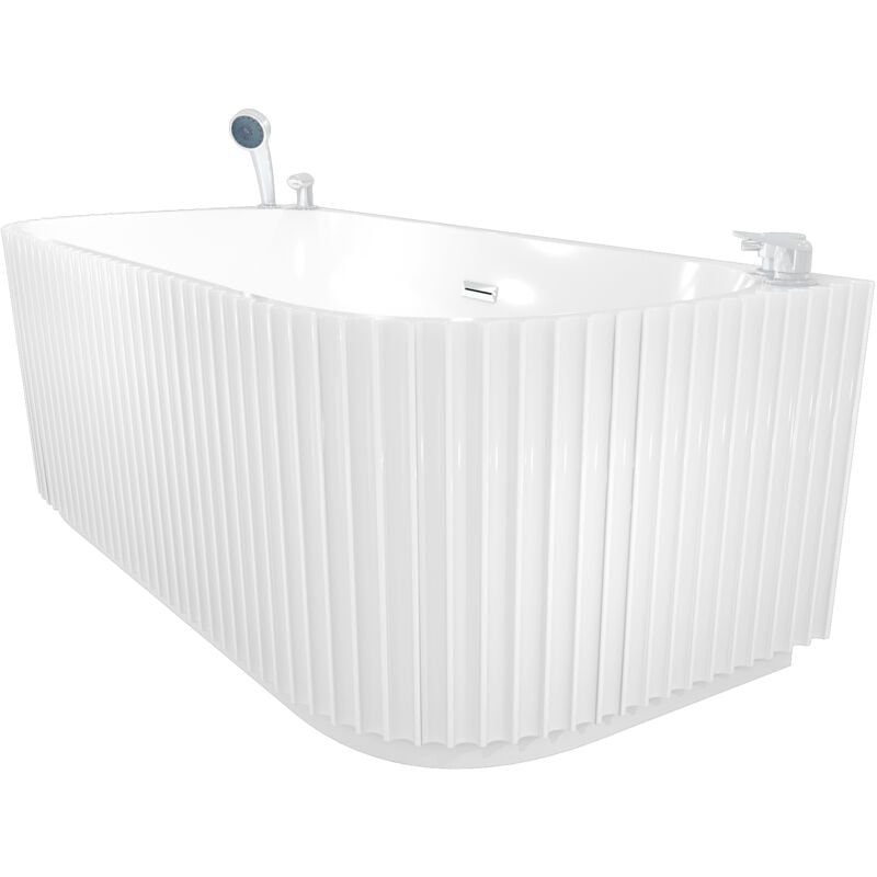 Acquavapore - freistehende Badewanne Wanne Acryl F07 170x80cm Armatur wählbar Komfort-Armatur