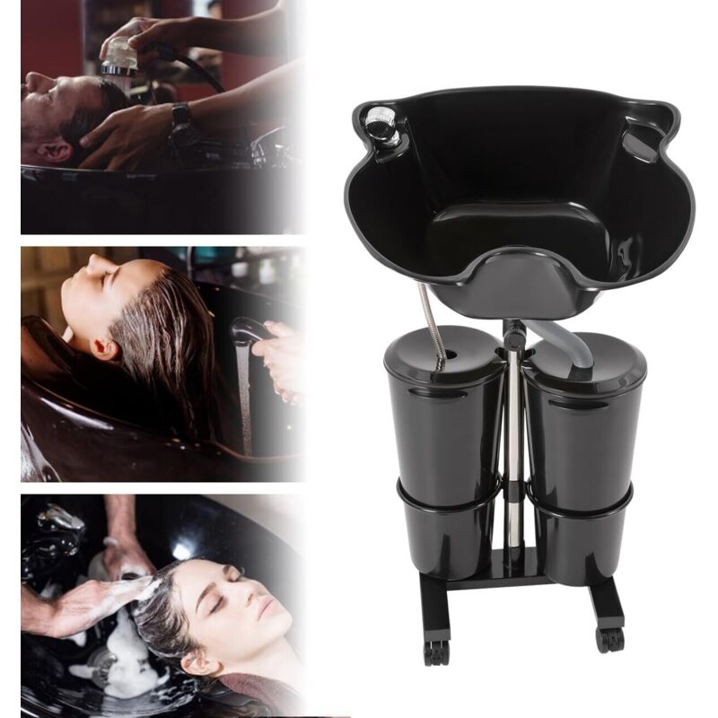 Friseur Waschbecken Mobil Haarwaschbecken Kopfwaschbecken Mit Pump Mobiles Friseursalon RüCkwäRtswaschbecken HöHenverstellbar Quadrat Ergonomischen