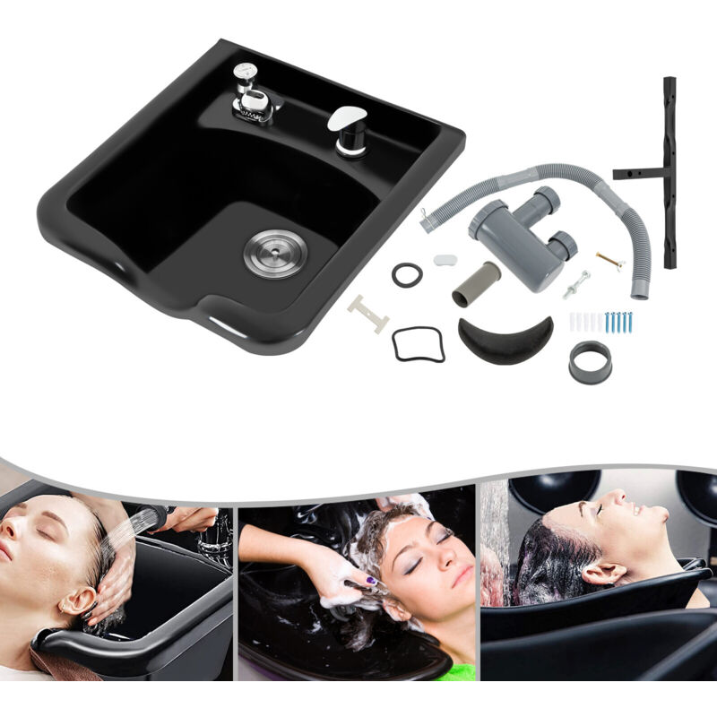 Friseur Waschbecken, Mobiles Waschbecken Friseur ABS-Kunststoff Friseur Waschbecken 47.5x49x25cm Verbreitet im Kosmetiksalon oder Bad, zu Hause oder