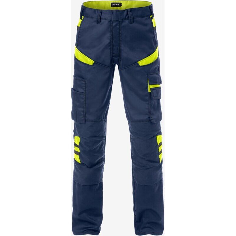 Fristads - Arbeitshose 2555 stfp Marine/Warnschutz-Gelb Gr. D112