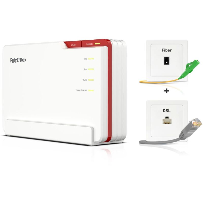 FRITZBox COMPUTER SYSTEMS WLAN-Router 2.5 Gigabit Ethernet Tri-Band (2,4 GHz/5 GHz/6 GHz) Weiß
