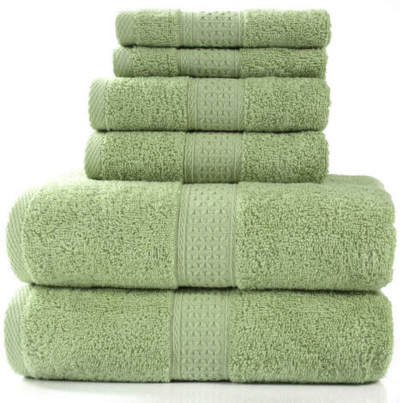 Handtücher aus der Pearl Kollektion – 6-teiliges Set, 100 % Baumwolle, 950 g/m², 2 Badetücher + 2 Handtücher, Farbe: Weidenblatt
