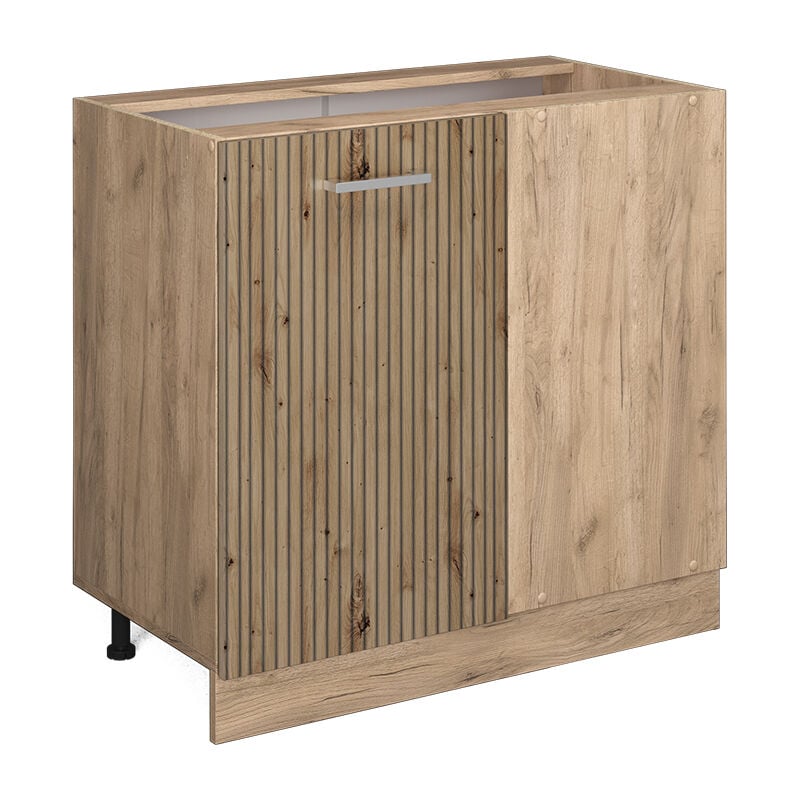 Eckunterschrank R-Line, Artisan-Eiche, 86 cm ohne Arbeitsplatte Vicco