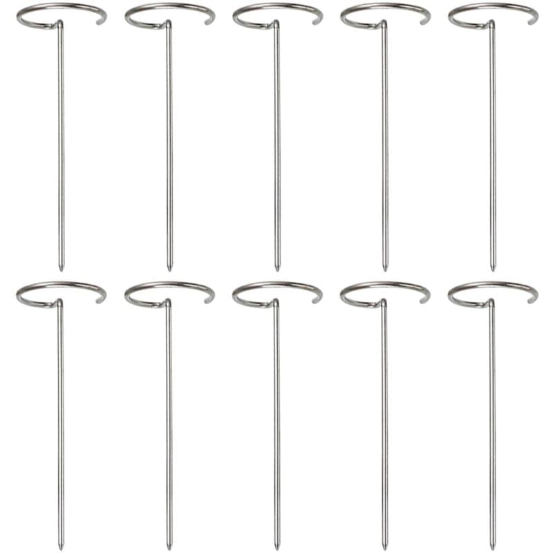 Fryer Spits 10 Pcs Vertical Metal Air Fryer Skewers Skewers Stainless Steel Skewers for BBQ Kabob Meat