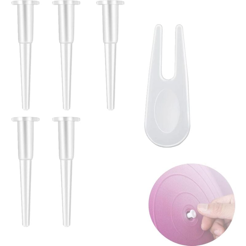 Bluedeer - Frypay 5 Stück Yoga Ball Air Plug, Yoga Ball Luftstopper, Yoga Ball Plug, Gymnastikball Stecker Ersatz Kit für Yoga-Ball, mit 1 Stück