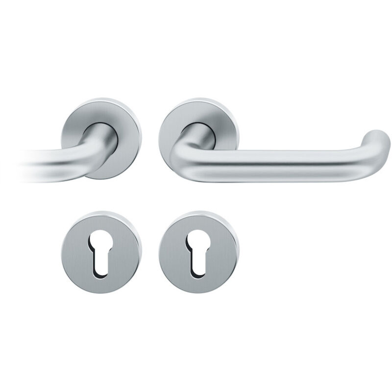 FSB Drückergarnitur mit Rosetten 72 1070, rund, VK 8 mm, Edelstahl