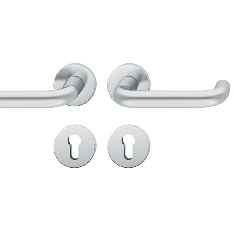 FSB FH-Drückergarnitur,mit Rosetten,rund 79 1070,PZ,DIN Links-Rechts,edelstahl