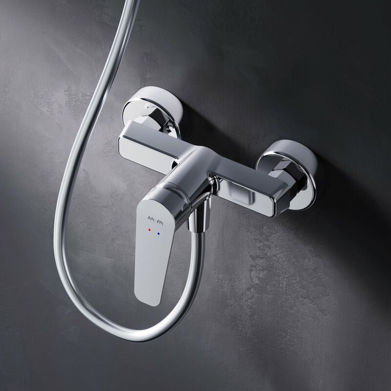 Duscharmatur Einhebel Brausebatterie Chrom Armatur Mischbatterie Brausearmatur Brausebatterie Wasserhahn Bad Mischbatterie Dusche - Am.pm