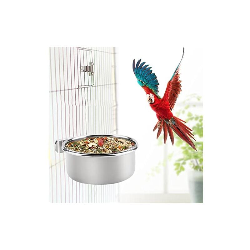 Zoternen - ftvogue Hngende verstellbare, WildvGel Futterstationen Lebensmittel Wasser Lebensmittel Futternapf Edelstahl Papagei Sittich Feeder