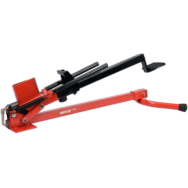 Yato - Profi Mechanischer Fuß Holzspalter Brennholz Holzklotz Spalter 1,2 Tonnen, liegende Ausführung, bis 430mm