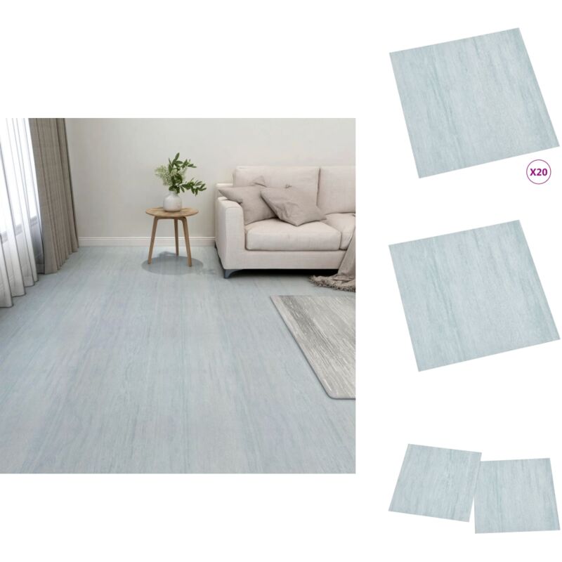 PVC-Fliesen Selbstklebend 20 Stk. 1,86 m² Grün - PVC Fliesen - Vinyl Boden - Selbstklebender Bodenbelag - Wohnzimmer Dekoration - Küche Boden