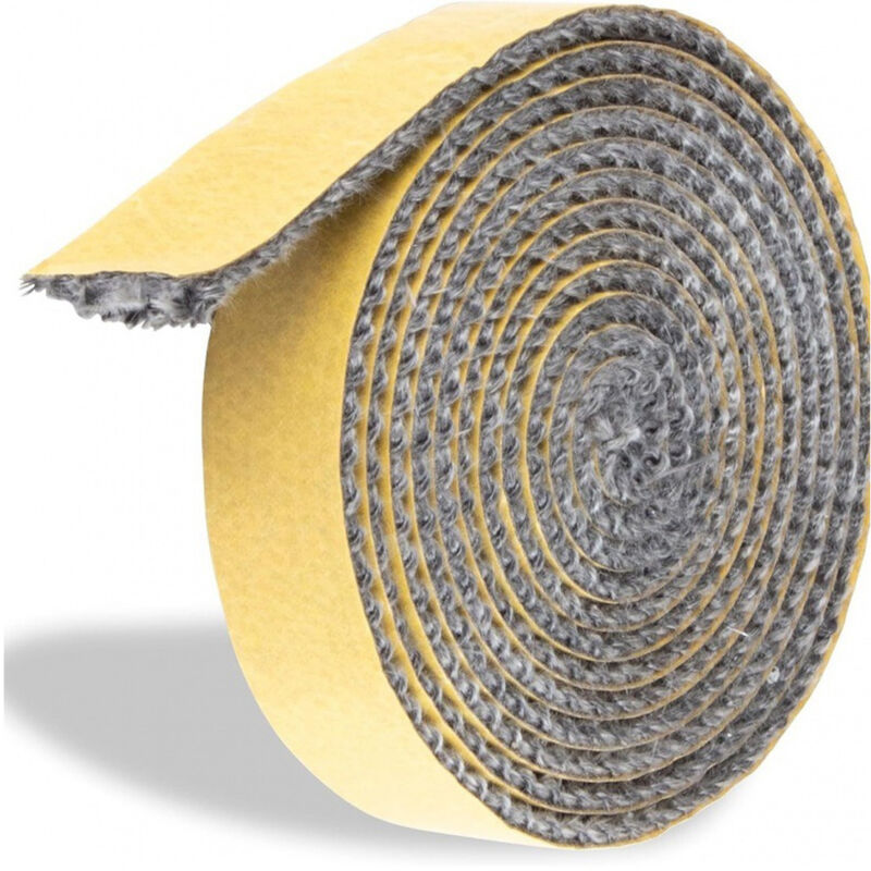 Fugen-Dichtung für Kamin, Selbstklebende geflochtene Dichtungen für Ofen, Kamin, Ofenrohr, Ofentür, hitzebeständige Dichtungen (3mm x 20mm x 2m)