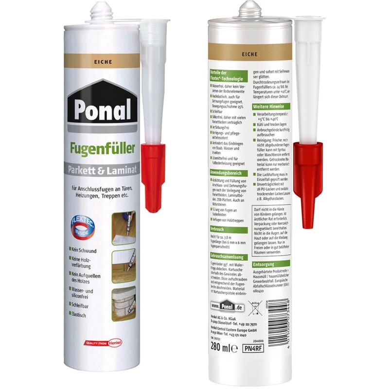 Ponal Parkett + Laminat Fugen füller Eiche 280 ml - PN4RF - Henkel