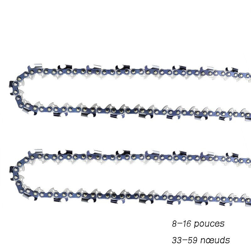 Führungsschiene und Kette für Kettensägen, Set mit 2 Ketten, 57 Glieder, für Kettensägen, 40 cm (16 Zoll) Führungsschiene – Elektrolytisch gezahntes