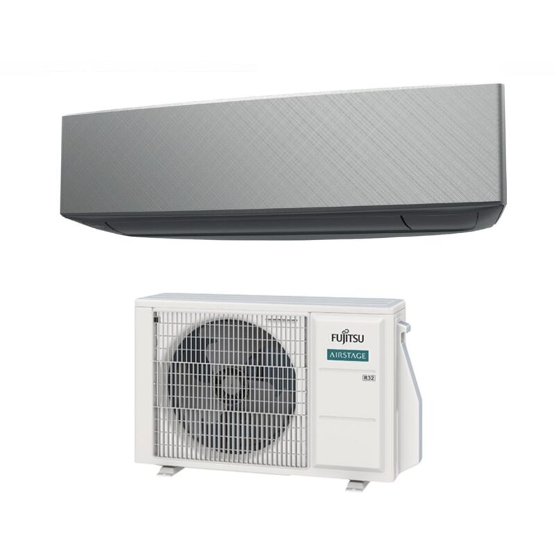 Fujitsu Inverter-Klimagerät KE Series 12000 Btu ASYG12KETA(E)-B R-32 Wi-Fi Optional 3NGF87130 Farbe Silber Silber Klasse A++/A+