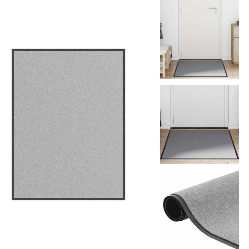 Vidaxl - Fußmatte Grau 90x120 cm - Fußmatte - Fußmatten - Schmutzfangmatte - Türmatte
