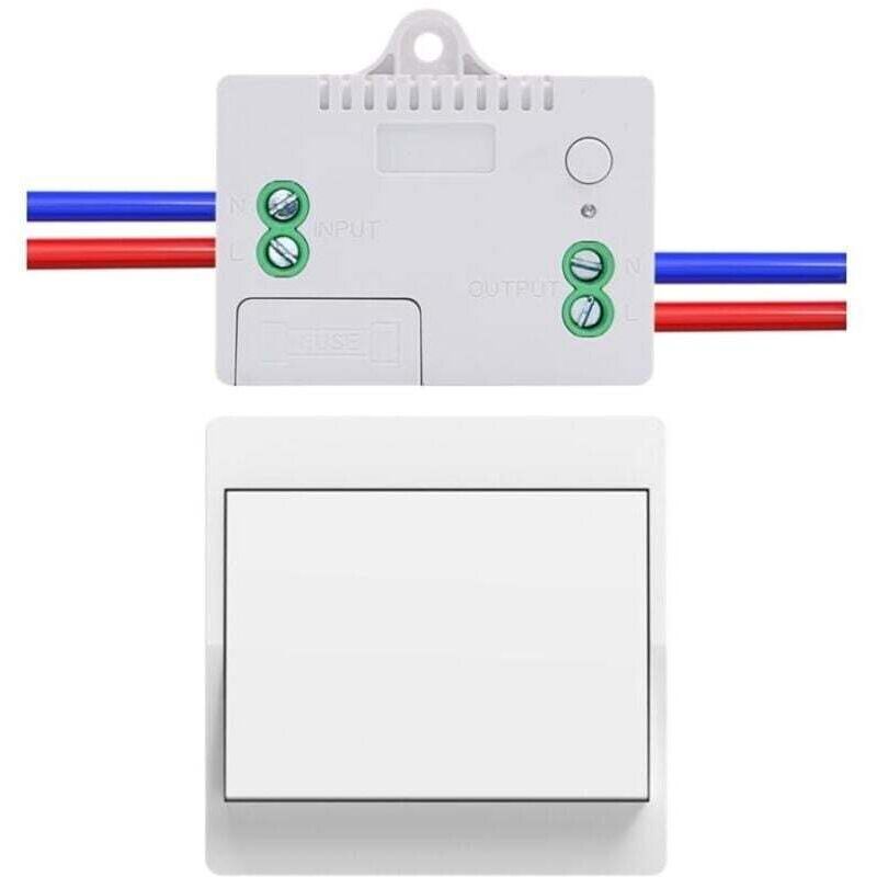 Funk-EU-Schalter, batterielos, 1 Stück, autarkes Funk-Schalter-Set, batterieloser Funk-Wechselschalter, Funkfernbedienungsschalter für die