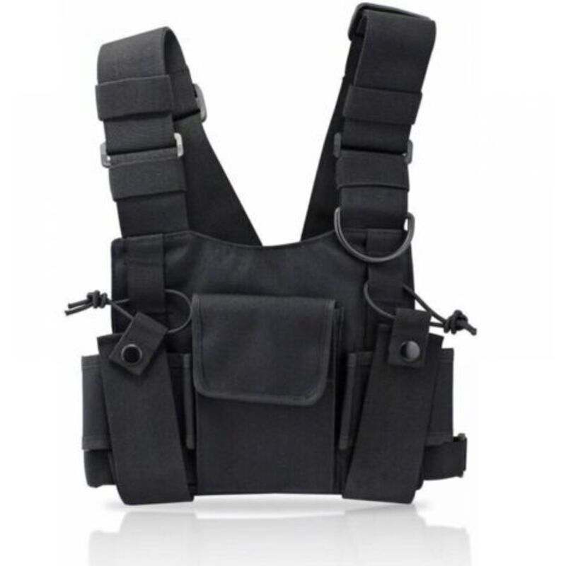 Funk-Walkie-Talkie-Brusttasche, Rucksack-Gurt-Nylon-Taschen, Holster für Funkgeräte, verstellbarer Schultergurt für Polizei, Produktionswerkstatt