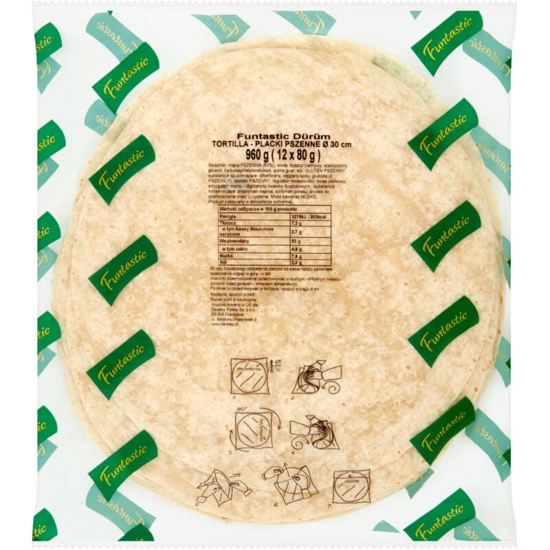 Funtastic Mehl-Tortillas – 12 Stück, 960 g – Perfekt für Wraps und Quesadillas