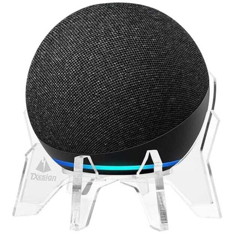 Für Amazon Echo Dot 4 / Echo Dot 5, Schreibtischständer-Zubehör, keine Schrauben erforderlich, Lautsprecher-Zubehörhalter (transparent)