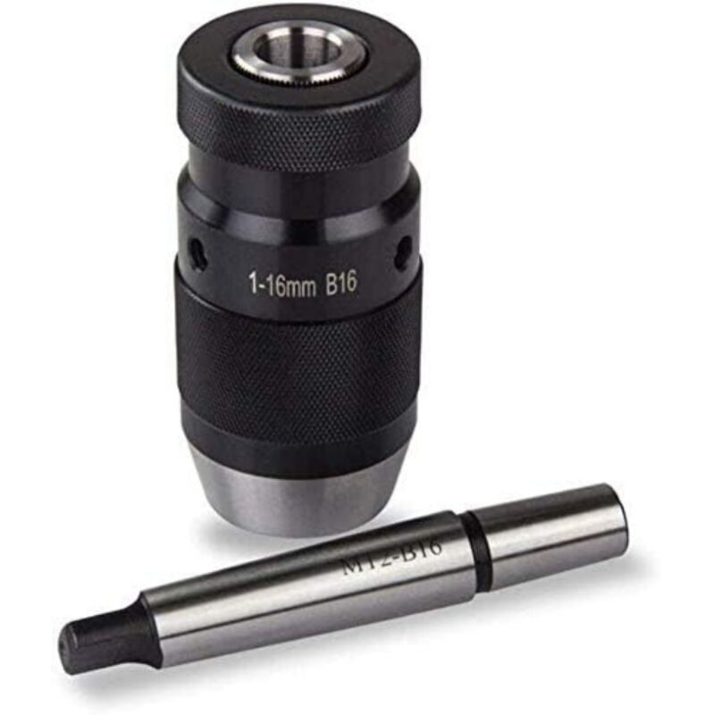 Für Bohrmaschine MT2-B16 Schnellspannbohrfutter 0,5–16 mm Morsekegel Schnellspannvorrichtung Geeignet für Bohrmaschine, Fräsmaschine, Drehmaschine