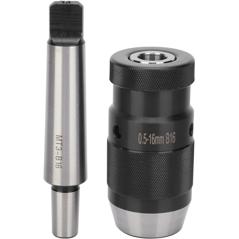 Ineasicer - Für Bohrmaschine MT3-B16 Schnellspannbohrfutter 0,5–16 mm Morsekegel-Schnellspannvorrichtung Geeignet für Bohrmaschine, Fräsmaschine,