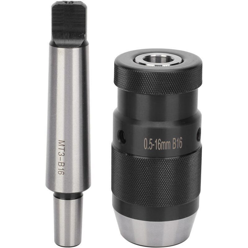 Für Bohrmaschine MT3-B16 Schnellspannbohrfutter 0,5–16 mm Morsekegel-Schnellspannvorrichtung Geeignet für Bohrmaschine, Fräsmaschine, Drehmaschine