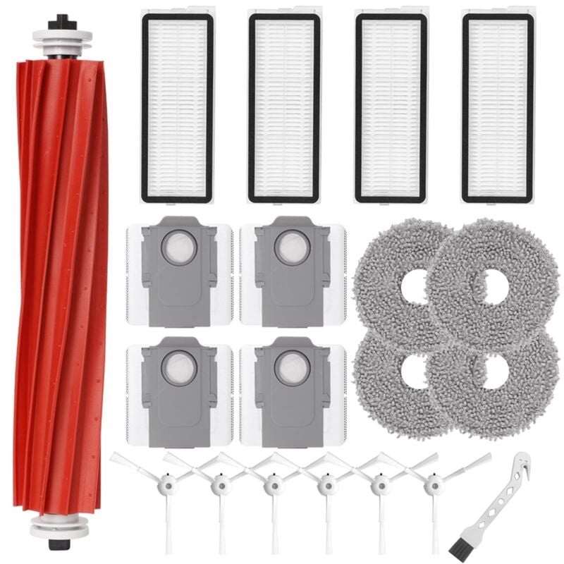 Für q Robtic Staubsauger Wichtigsten Roller Seite Pinsel Hepa-Filter Mopp Pads Staub Taschen Ersatzteile