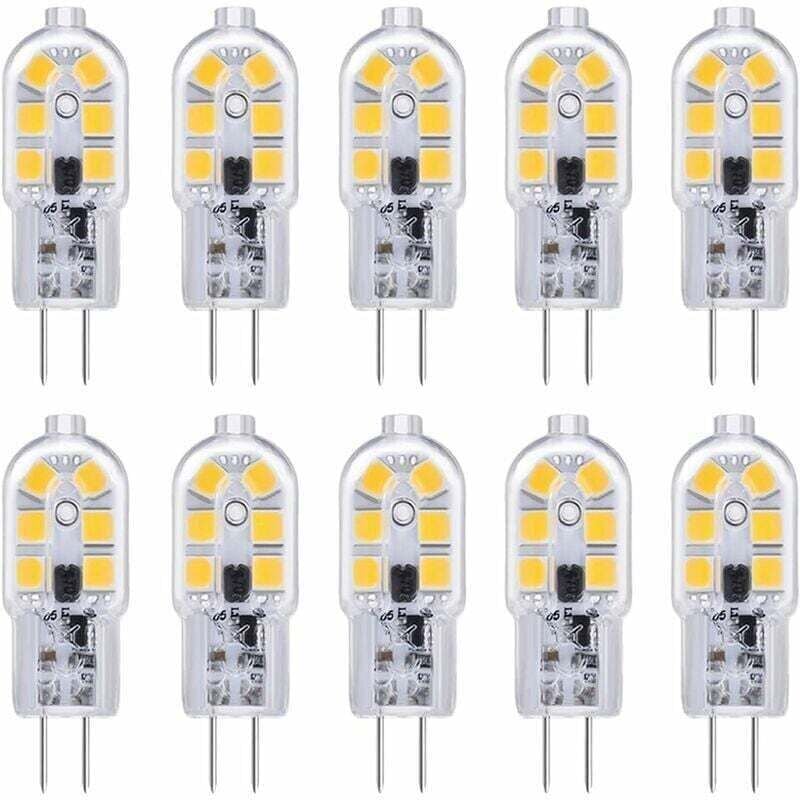 Aiperq - G4 LED-Lampe, G4 LED-Lampe 12 v 2 w Kaltweiß 6000 k, 200 lm, entspricht Halogen G4 Bi-Pin 10 w 20 w, LED-Lampe G4 12 v ac/dc für