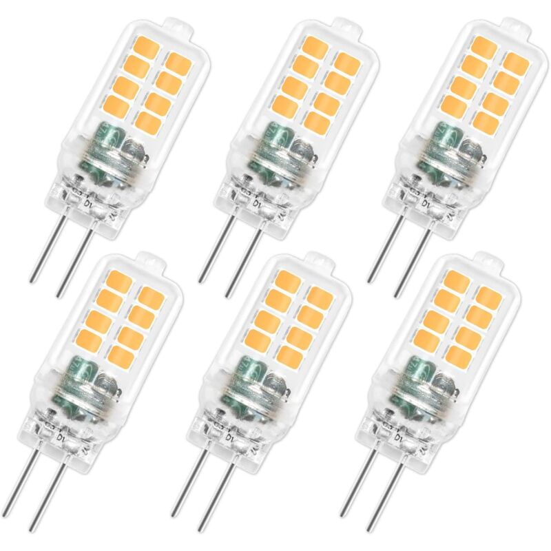 Ersandy - G4-LED-Leuchtmittel, 12 v, 3 w, nicht dimmbar, 16 x smd, 300 lm, Warmweiß 3000 k, 25 w G4-Halogenlampen-Äquivalent, G4-LED-Leuchtmittel für