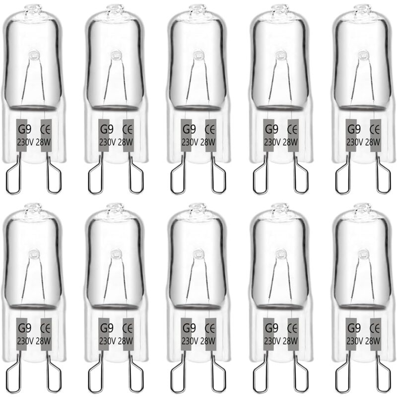 Osqi - G9-Halogenlampe, 28 w, 230 v, 370 lm, 2700 k, warmweiß, dimmbar, G9-Kapselbirnen, für Kronleuchter, Landschaftslampen, Wandleuchten,