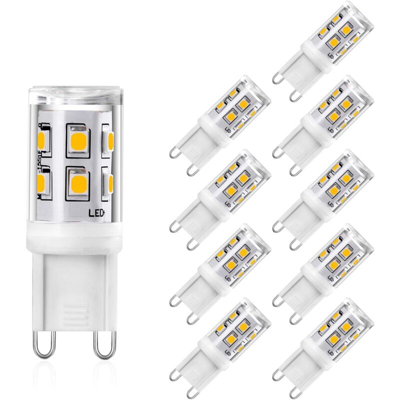 G9-LED-Leuchtmittel, 2 W, entspricht 20 W, 25 W G9-Halogen, G9-LED-Leuchtmittel, Warmweiß 3000 K, CRI 80, 200 lm, 360-Grad-Winkel, AC 220–240 V,