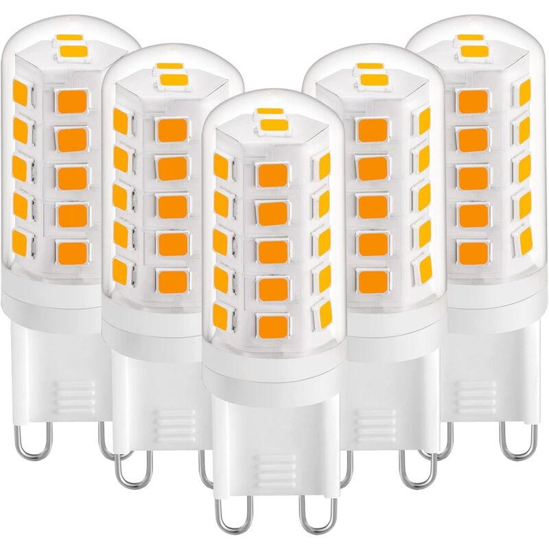 Memkey - G9-LED-Leuchtmittel, 3 w, warmweiß 2700 k, G9-LED-Leuchtmittel, 420 lm, entspricht 28 w 40 w Halogenbirne, G9 LED-Maisbirnen für