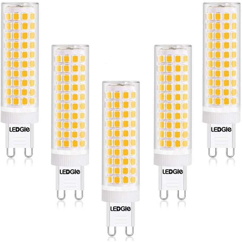 G9 LED-Lampen 12 W, Warmweiß 3000 K, 124 LED-Lampe 1100 lm, LED-Glühbirne AC 100–240 V, traditionelle Halogenlampe 100 W, 360° Abstrahlwinkel, nicht