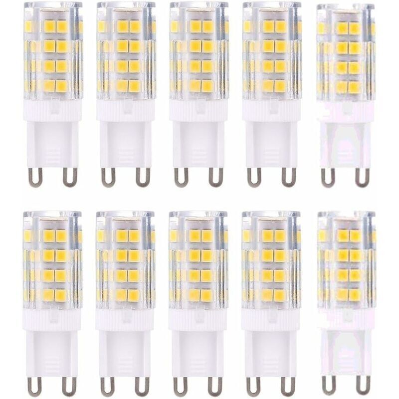 G9 LED-Lampen, Warmweiß 3000 K, 5 W Licht, entspricht 40 W Halogenlampen, 420 Lumen, nicht dimmbar, 10er-Pack